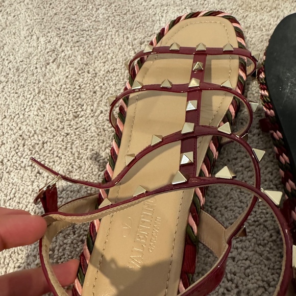 Valentino Rockstud Sandal Rope Espadrille Size 38 - Picture 4 of 4